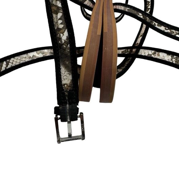 Sanctuary NWOT black snake print Nellie strappy sandals size 9 - Picture 9 of 13